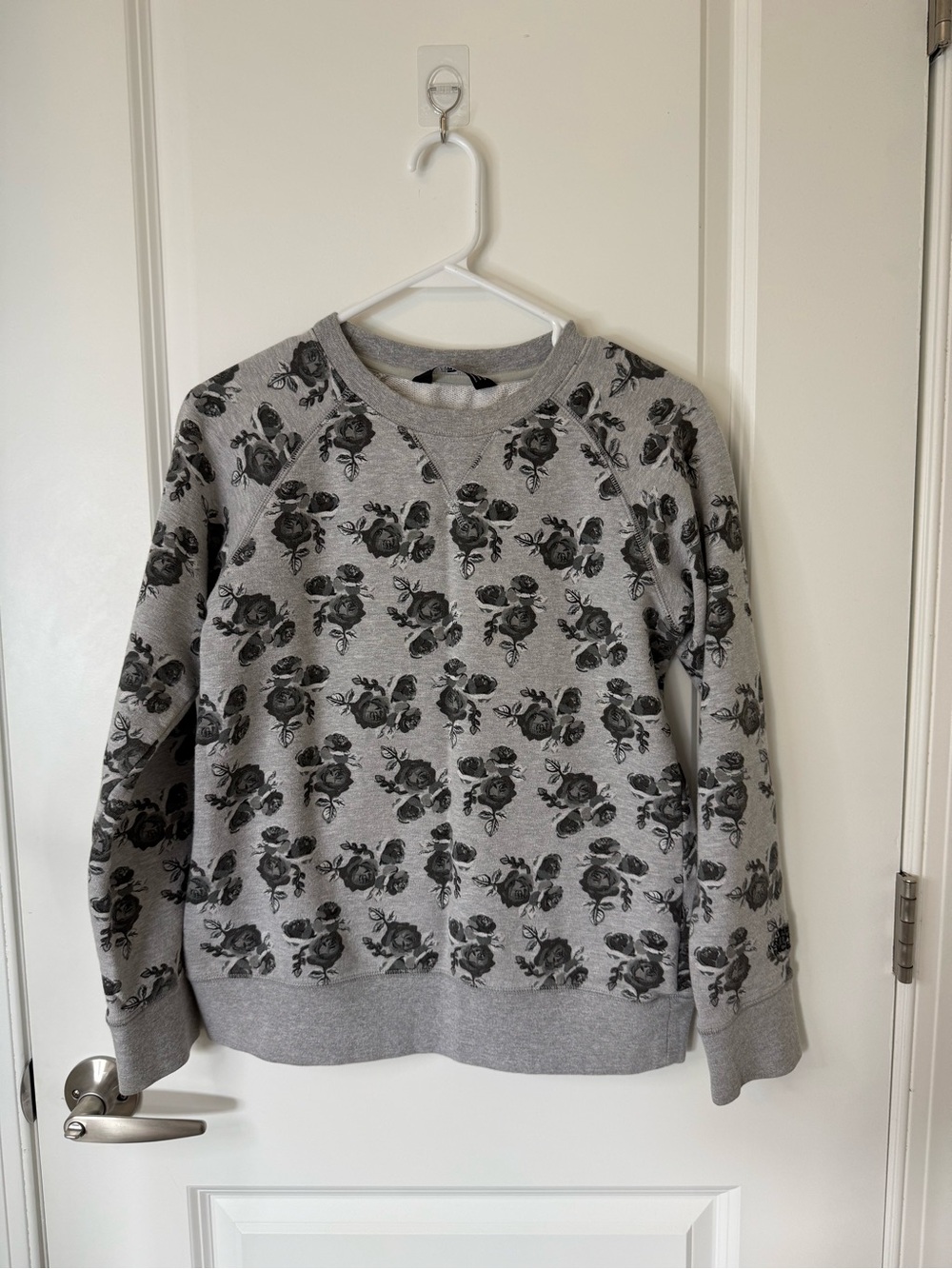 The North Face Gray Floral Crew Sweatshirt